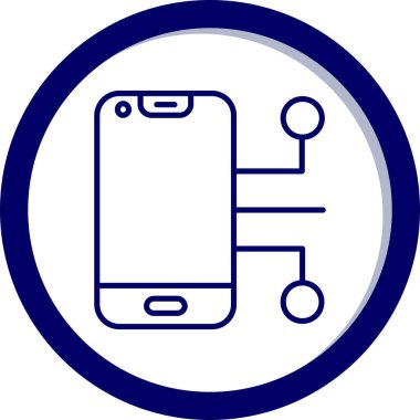 Cep telefonu. Web simgesi basit illüstrasyon