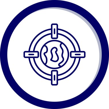 Pusula. Web simgesi basit tasarım