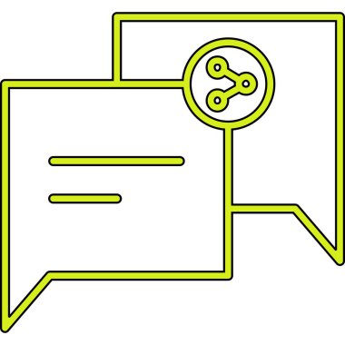 Sohbet simgesi vektör illüstrasyonu