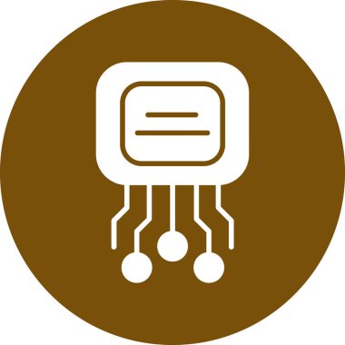 Çip. Web simgesi basit illüstrasyon