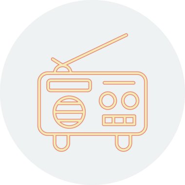 radyo simgesi vektör illüstrasyonu