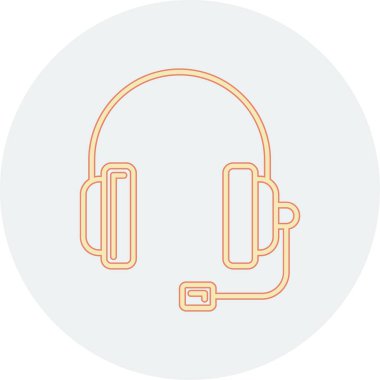 Kulaklık. Web simgesi basit illüstrasyon