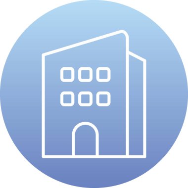 Bina. Web simgesi basit illüstrasyon