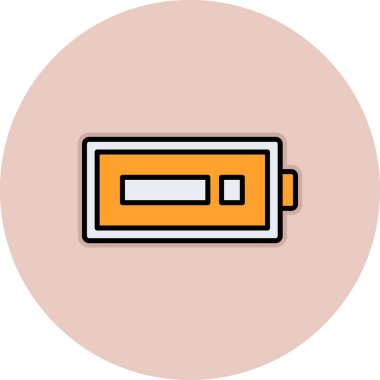 Pil. Web simgesi basit illüstrasyon