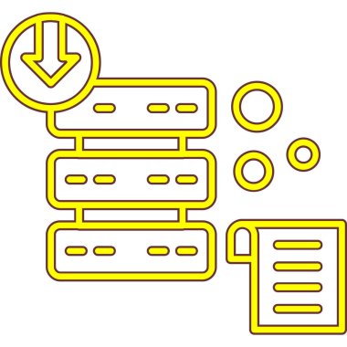 Sunucu. Web simgesi basit illüstrasyon