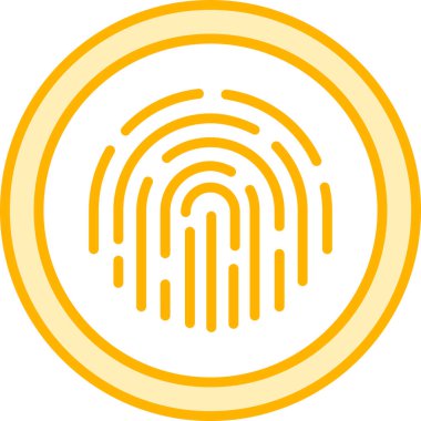 parmak izi ikonu vektör illüstrasyonu