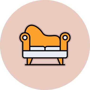 mobilya ikonu vektör illüstrasyonu