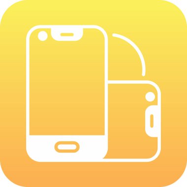 Katlanabilir Smartphone web simgesi basit vektör illüstrasyonu