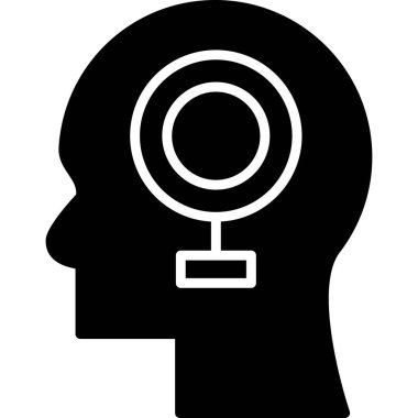 Beyin simgesi olan bir kişinin vektör çizimi