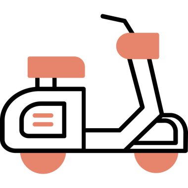 Elektrik scooter simgesi, özet biçimi