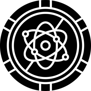 Moda biçimi izole edilmiş arkaplanda atom simgesi