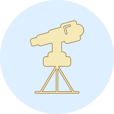 Teleskop simgesinin vektör illüstrasyonu