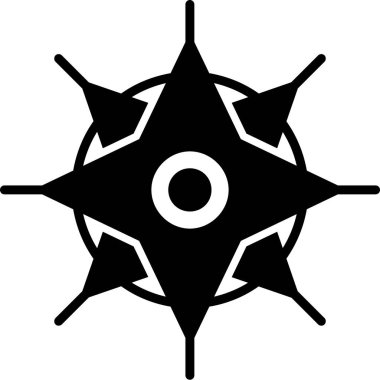 Pusula. Web simgesi basit illüstrasyon