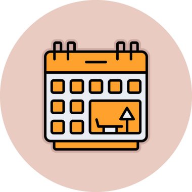 Takvim simgesi vektör illüstrasyonu