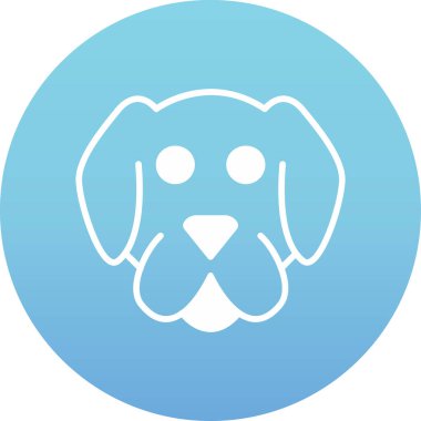 Modern köpek simgesinin vektör çizimi