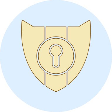 Kalkan simgesi. vektör illüstrasyonu