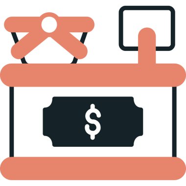 Banka. Web simgesi basit illüstrasyon