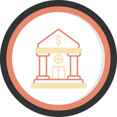 Banka. Web simgesi basit tasarım