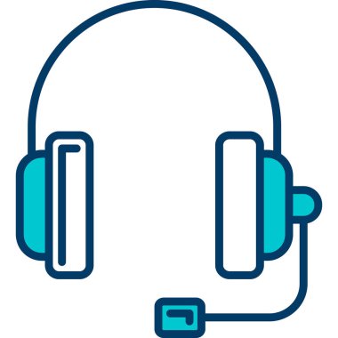 Kulaklık. Web simgesi basit illüstrasyon