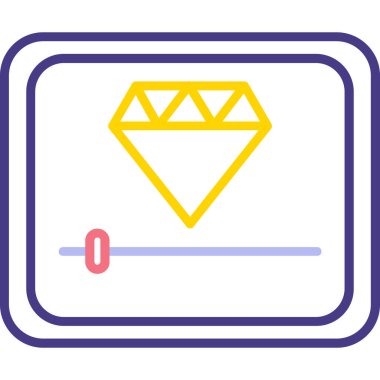 Elmas simgesi vektör illüstrasyonu