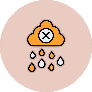 vektör yağmur simgesi çizimi