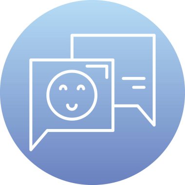 Sohbet ileti simgesi, vektör illüstrasyonu