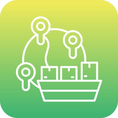 Benzersiz Robot Vektör Satırı Simgesi