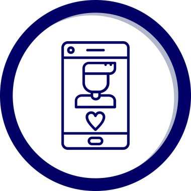 Akıllı telefon. Web simgesi basit illüstrasyon