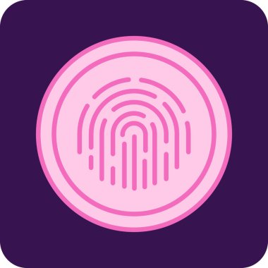 Parmak izi simgesinin vektör illüstrasyonu