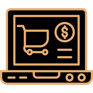 Alışveriş arabası ikonu. Web için çevrimiçi vektör simgesi alışverişinin ana hatları