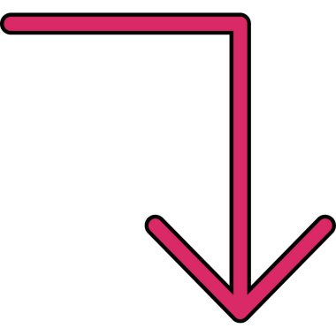 ok simgesi vektör illüstrasyonu