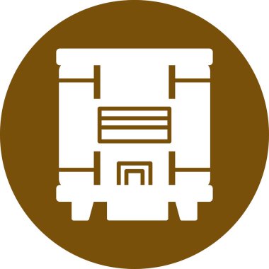 Bir bina simgesinin vektör illüstrasyonu