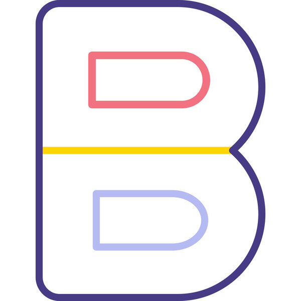 b letter logo icon design template elements