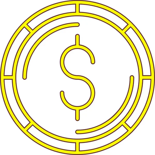 Dolar. Web simgesi basit illüstrasyon