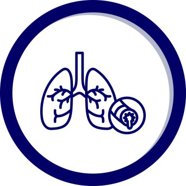 akciğer simgesi vektör illüstrasyonu