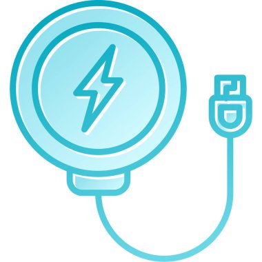 elektrik dolgu ikonu vektör illüstrasyonu