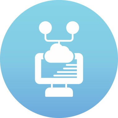 Bulut simgesi vektör illüstrasyonu