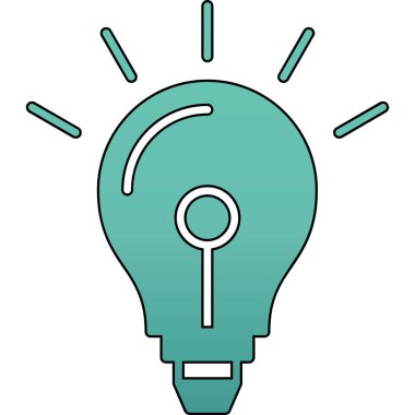Yaratıcı fikir ampulü. özet fikir ikonu vektör çizimi