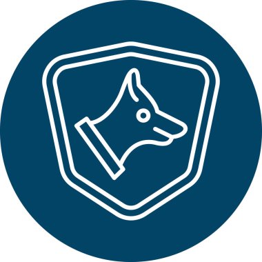 köpek simgesi vektör illüstrasyonu