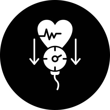 Kalp Vektörü Kabartma Simgesi Tasarımı