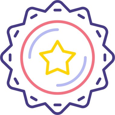 Madalya ikon vektörü. Basit resimleme