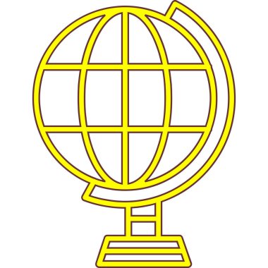 Küre. Web simgesi basit illüstrasyon