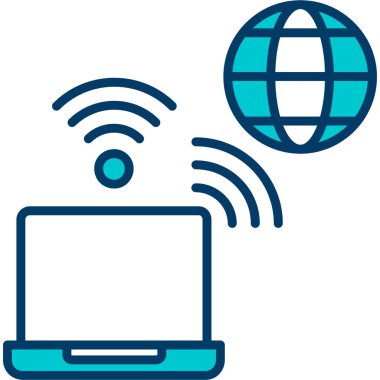 İnternet bağlantısı simgesi. Web için basit internet bağlantı vektör simgeleri çizimi