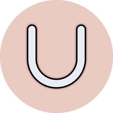 mıknatıs vektör renk çizgisi simgesi