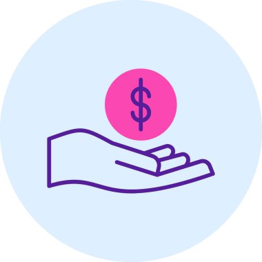 Para için. Web simgesi basit illüstrasyon