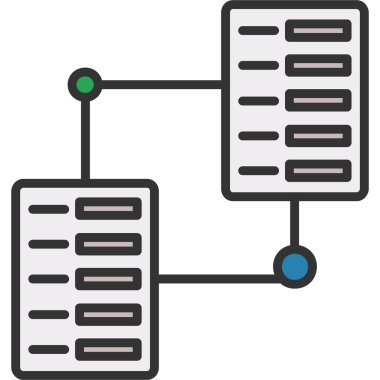 Sunucu. Web simgesi basit illüstrasyon