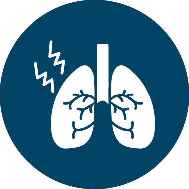 Lung Simge Vektör İllüstrasyonu