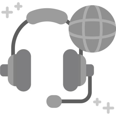 kulaklık simgesi vektör illüstrasyon tasarımı