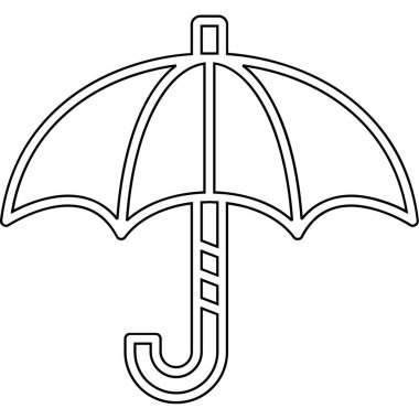 şemsiye simgesi vektör illüstrasyonu