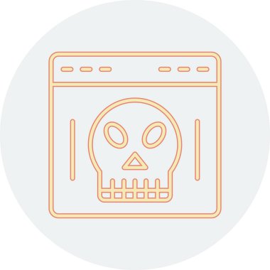 kafatası simgesi. vektör illüstrasyonu